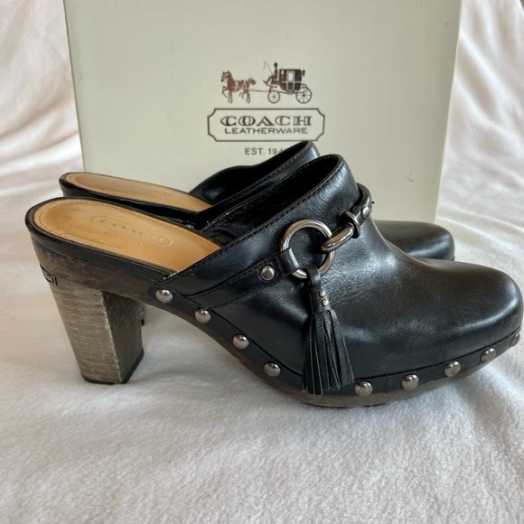 Coach Sasha Vachetta black mules - Picture 2 of 4